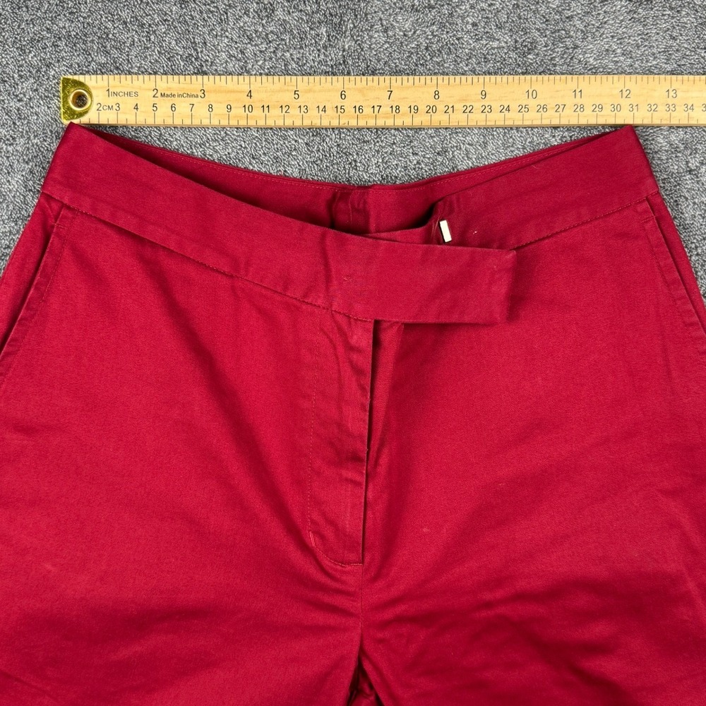 Vintage Y2K Merona Women's Red Stretch Straight Leg Dress Pants Size 4 Mid Rise - Picture 10 of 14